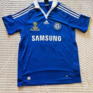 adidas Royal Blue Chelsea FC Samsung Match Jersey with White& Yellow Accent